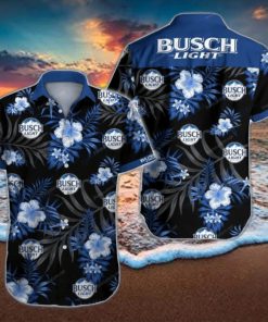 Busch Light Hawaiian Shirt Hibiscus Gift For Beach Holiday