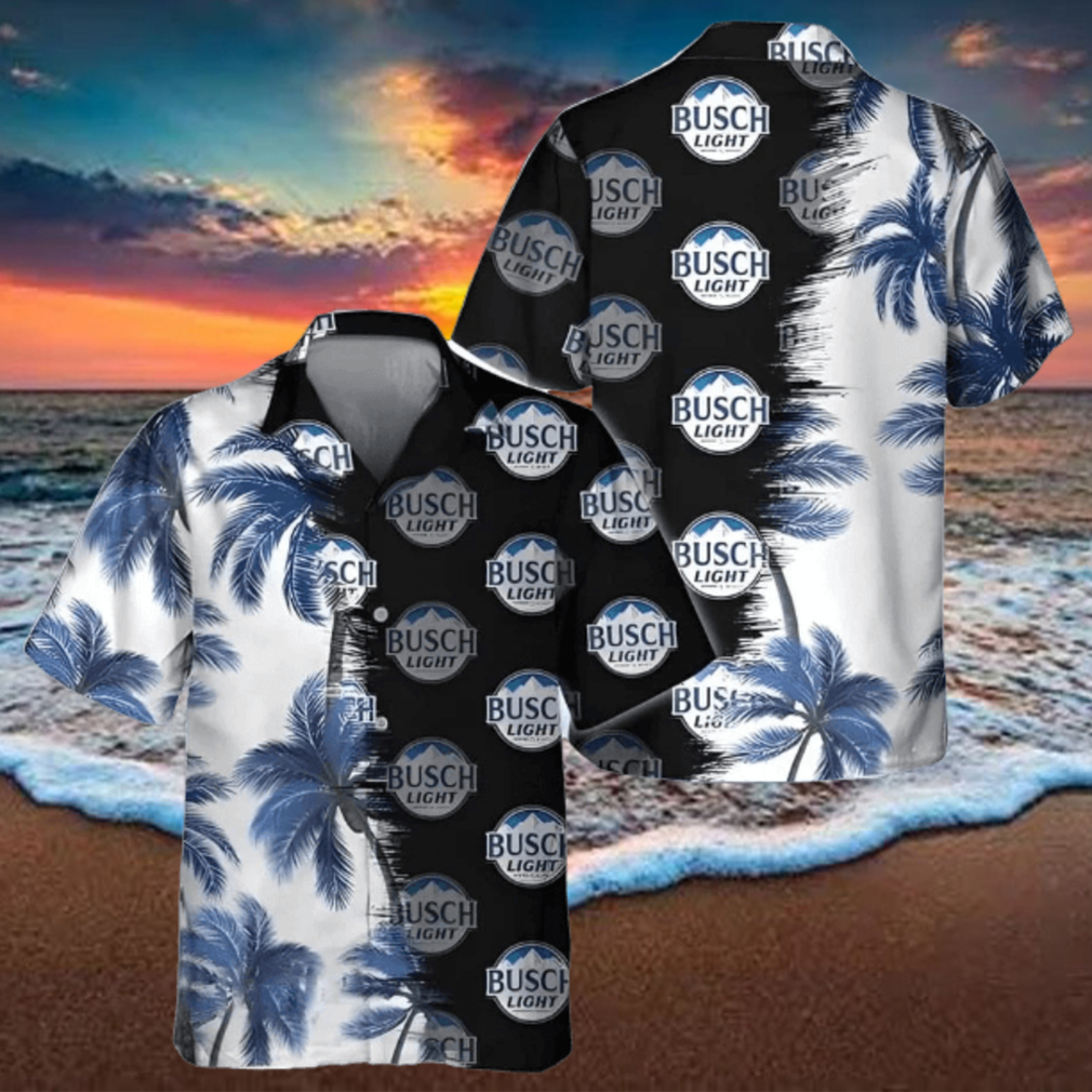 Busch Light Hawaiian Shirt Palm Trees Beach Gift For Friend Busch Light Hawaiian Shirt Palm Trees Beach Gift For Friend