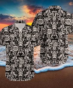 Busch Light Hawaiian Shirt Unique Renaissance Pattern Dark Theme