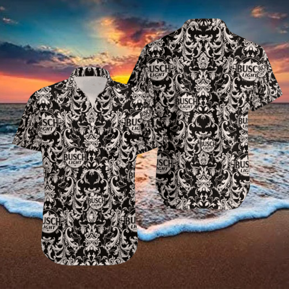 Busch Light Hawaiian Shirt Unique Renaissance Pattern Dark Theme Busch Light Hawaiian Shirt Unique Renaissance Pattern Dark Theme