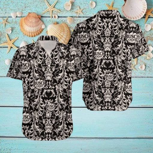 Busch Light Hawaiian Shirt Unique Renaissance Pattern Dark Theme