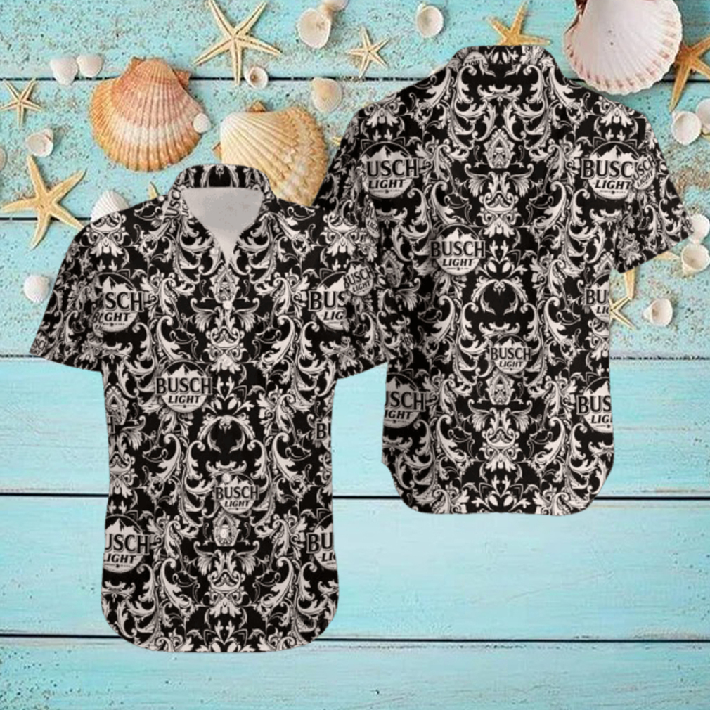 Busch Light Hawaiian Shirt Unique Renaissance Pattern Dark Theme Busch Light Hawaiian Shirt Unique Renaissance Pattern Dark Theme