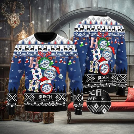 Busch Light Hohoho Ugly Christmas Sweater, Merry Ugly Christmas Sweater, Christmas Gift Apparel