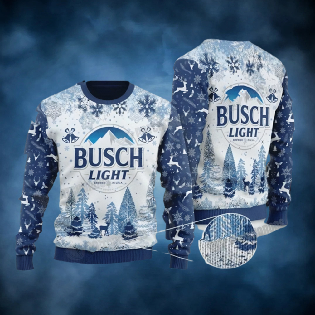 Busch Light Knitted Ugly Christmas Sweater Gift For Friends Busch Light Knitted Ugly Christmas Sweater Gift For Friends