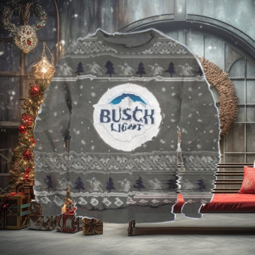Busch Light Knitting Ugly Christmas Holiday Sweater