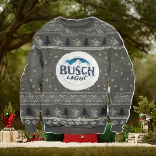 Busch Light Knitting Ugly Christmas Holiday Sweater