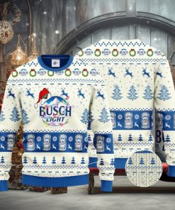 Busch Light Santa Hat Christmas Ugly Christmas Sweater, Ugly Sweater