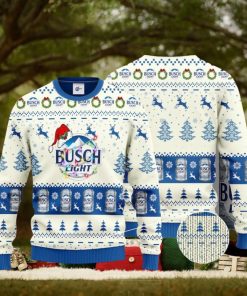 Busch Light Santa Hat Christmas Ugly Christmas Sweater, Ugly Sweater