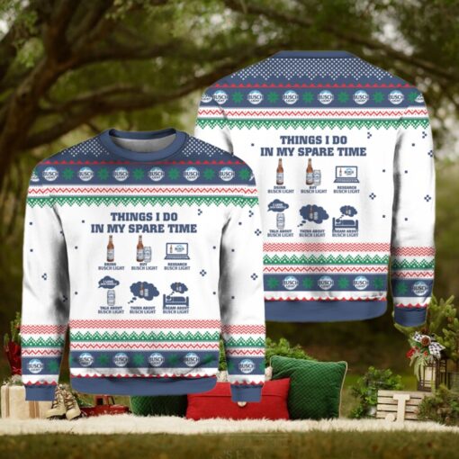 Busch Light Spare Time Ugly Christmas Sweater
