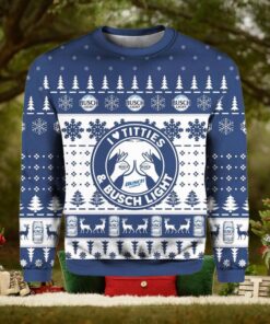 Busch Light Titties Ugly Christmas Sweater
