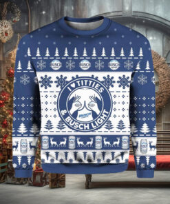 Busch Light Titties Ugly Christmas Sweater