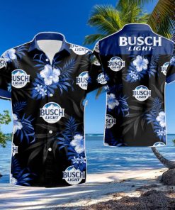 Bush Light Bud Light Black Blue Summer Beach Hawaiian Shirt