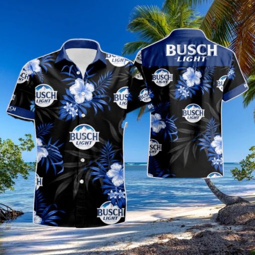 Bush Light Bud Light Black Blue Summer Beach Hawaiian Shirt