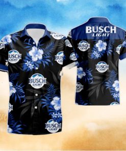 Bush Light Bud Light Black Blue Summer Beach Hawaiian Shirt