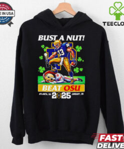Bust A Nut beat OSU 2025 Notre Dame Fighting Irish mascot shirt