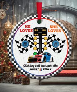 But They Both Love Each Other, Personalized Ornament, Racing Couple Ornament