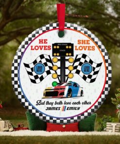 But They Both Love Each Other, Personalized Ornament, Racing Couple Ornament