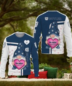 Butler Bulldogs Be Mine Valentine Gnomes With Valentine Football American Valentine Day Ugly Xmas AOP Sweater