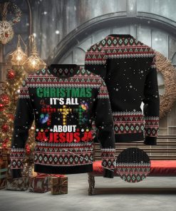 Butterfly All About Jesus Ugly Christmas Sweater Gift For Men And Women