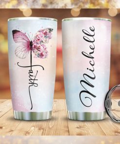 Butterfly Faith Personalized Tumbler