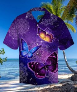 Butterfly Purple Hawaiian Shirt