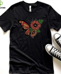 Butterfly and sunflower Kansas city Chiefs logo 2023 shirt 1 Butterfly and sunflower Kansas city Chiefs logo 2023 shirt
