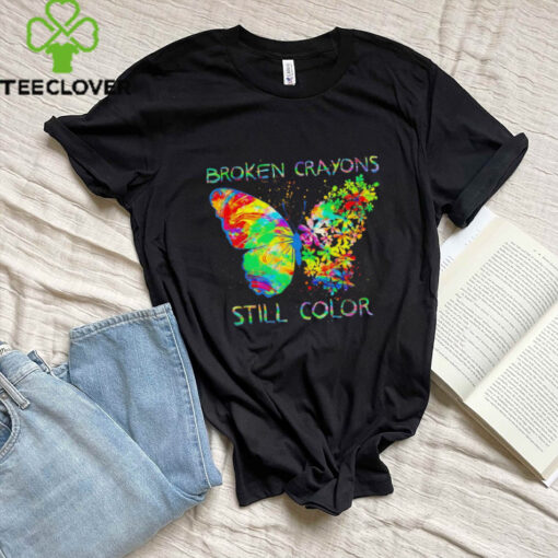 Butterfly broken crayons still color shirt