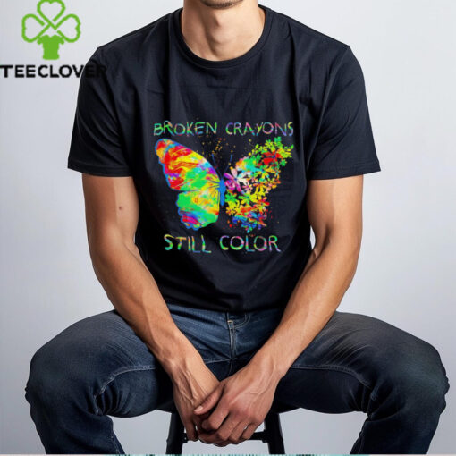 Butterfly broken crayons still color shirt