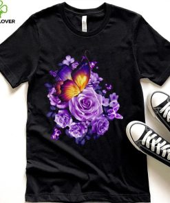 Butterfly purple rose shirt