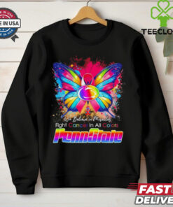 Butterfly we believe in miracles fight cancer in all colors Penn State Nittany Lions football logo shirt
