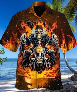 Buy Biker Skull Hawaiian Shirt
