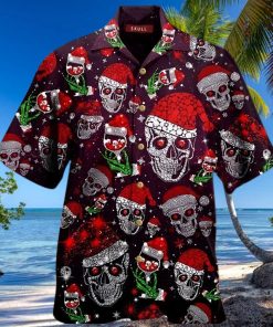Buy Bling Skull And Wine Hawaiian Aloha Shirt