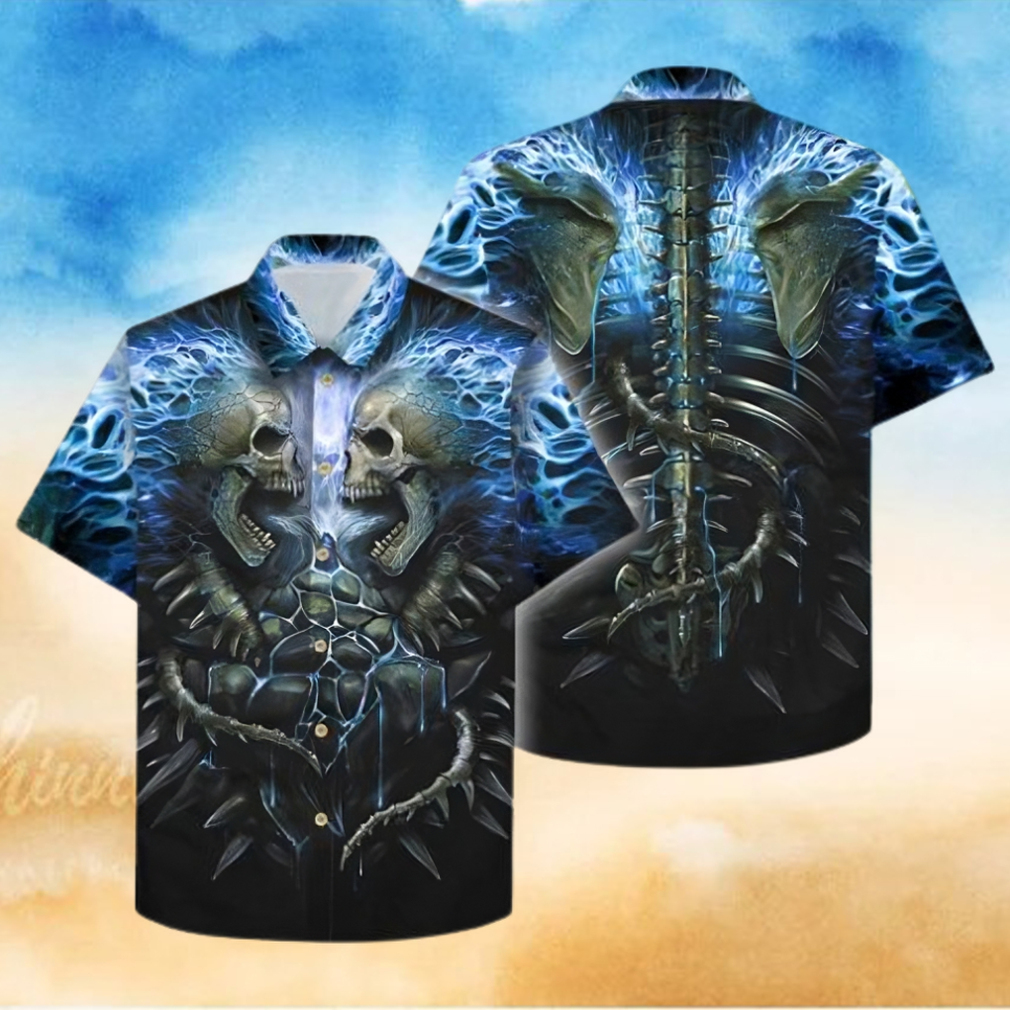 Buy Blue Skull Hawaiian Shirt