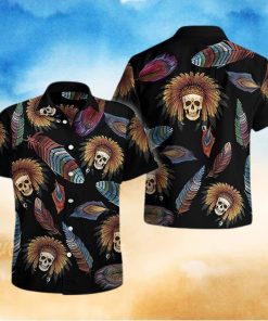 Buy Naive Skull Embroidery Aloha Hawaiian Shirts 1