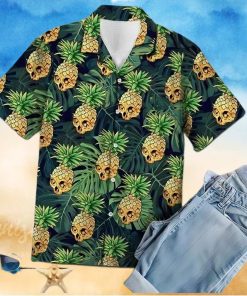 Buy Pineapple Skull Summer Vibe Tropical Hawaiian Shirts 1 Buy Pineapple Skull Summer Vibe Tropical Hawaiian Shirts