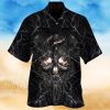 Skull Roses Bone Design Themed Print Hawaiian Shirt