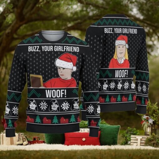 Buzz Your Girlfriend Woof Kevin Home Alone Christmas Ugly Sweater