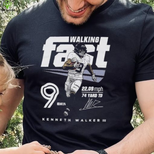 Kenneth Walker Seattle Seahawks Walking Fast Signature Shirt