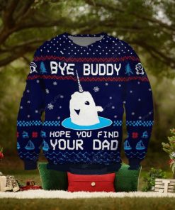 Bye Buddy Dprint Wool Holiday Sweater