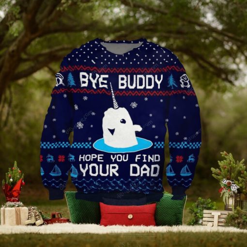 Bye Buddy Dprint Wool Holiday Sweater