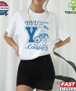 Byu The Cougars Are Out Rise And Shout Brigham Young University Provo Utah Athletics Since 1992 Cosmo T shirts
