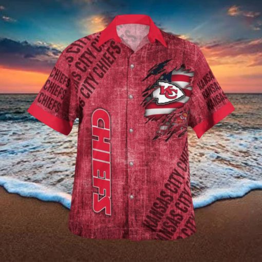 Kansas City Chiefs American Flag Coconut 3D Hawaiian Shirt Best For Fans Beach Gift For Men And Women