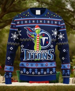 NFL Fans Tennessee Titans Funny Grinch Christmas Ugly Sweater For Men Women