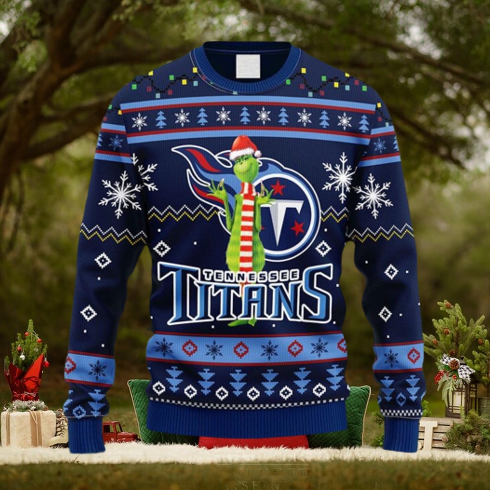 NFL Tennessee Titans Ugly Christmas Sweater Funny Grinch Show Your