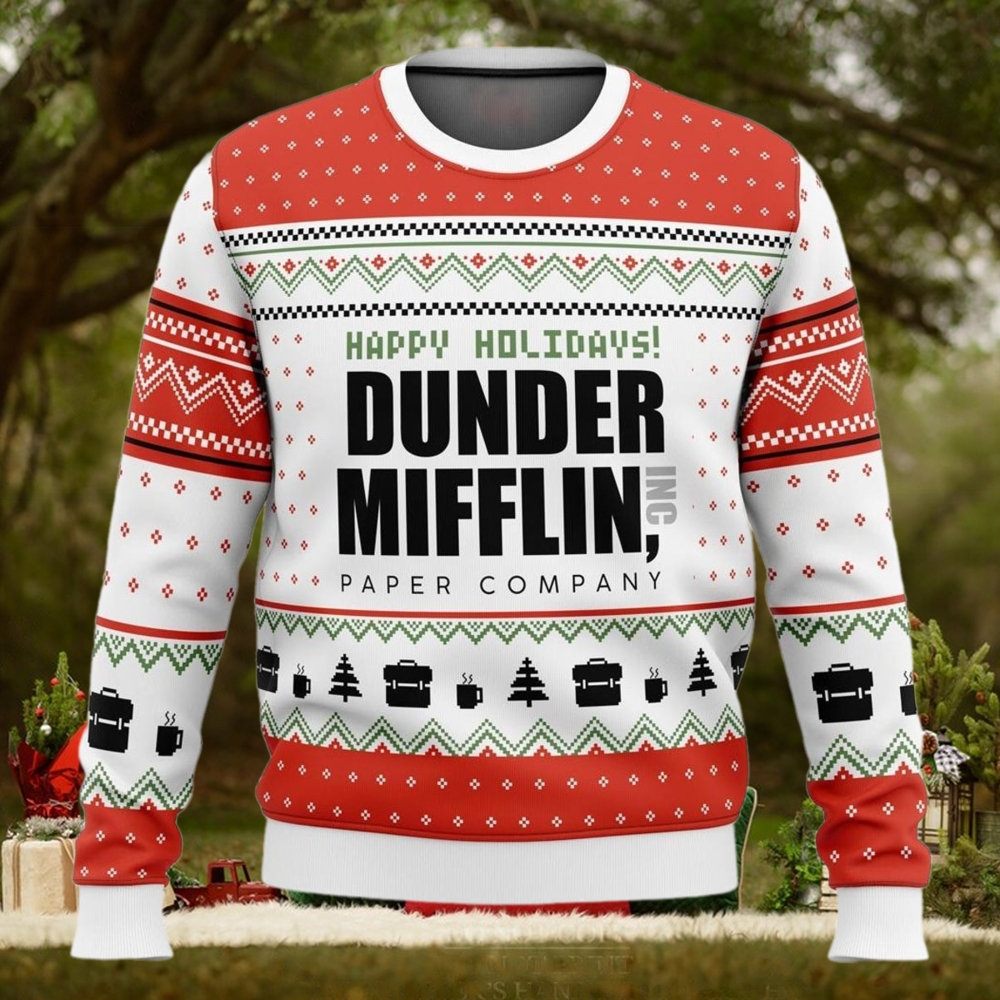 Dunder Mifflin The Office Ugly Christmas Sweater Dunder Mifflin The Office Ugly Christmas Sweater