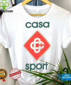 CASABLANCA Sport logo print organic cotton jersey T hoodie, sweater, longsleeve, shirt v-neck, t-shirt