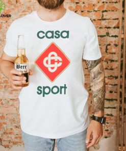 CASABLANCA Sport logo print organic cotton jersey T hoodie, sweater, longsleeve, shirt v-neck, t-shirt