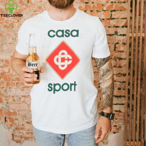 CASABLANCA Sport logo print organic cotton jersey T hoodie, sweater, longsleeve, shirt v-neck, t-shirt