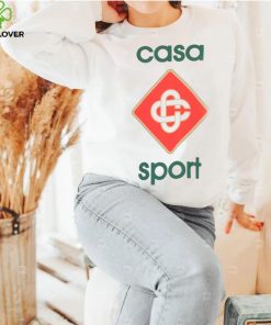 CASABLANCA Sport logo print organic cotton jersey T hoodie, sweater, longsleeve, shirt v-neck, t-shirt