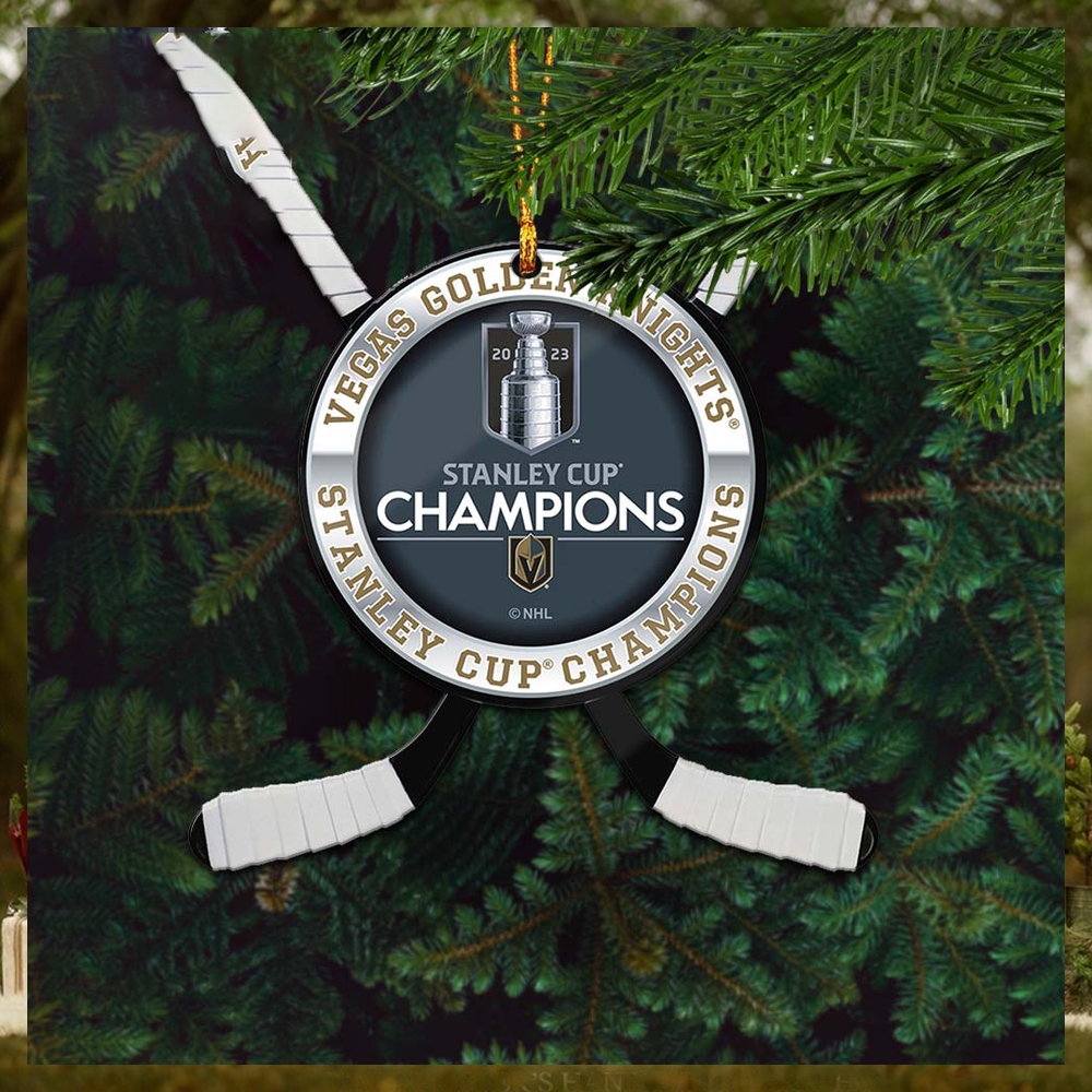 NHL Vegas Golden Knights 2023 Stanley Cup Champions Hockey Custom Name Christmas Decorations Ornament NHL Vegas Golden Knights 2023 Stanley Cup Champions Hockey Custom Name Christmas Decorations Ornament
